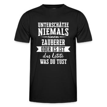 Zauberer Zaubern Magier Zaubertricks Spruch - Männer Funktions-T-Shirt - Schwarz - Vorne - AI Model Male 178 dark (178cm)