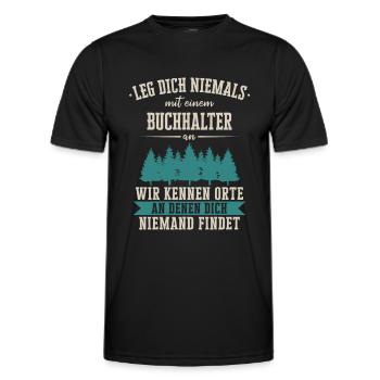 Buchhalter Buchhaltung Finanzbuchhaltung Spruch - Männer Funktions-T-Shirt - Schwarz - Vorne - AI Model Male 178 dark (178cm)