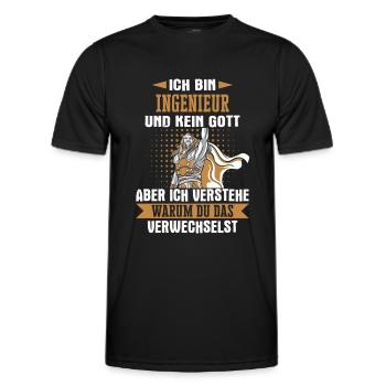 Ingenieur Maschinenbau Spruch - Männer Funktions-T-Shirt - Schwarz - Vorne - AI Model Male 178 dark (178cm)