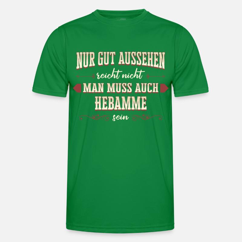 Hebamme Hebammen Entbindungspflegerin Beruf Spruch Männer Funktions-T-Shirt