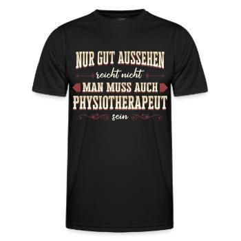 Physiotherapeut Physio Praxis Physiotherapie - Männer Funktions-T-Shirt - Schwarz - Vorne - AI Model Male 178 dark (178cm)