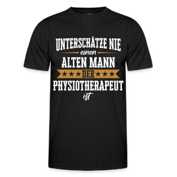 Physiotherapeut Physio Praxis Physiotherapie - Männer Funktions-T-Shirt - Schwarz - Vorne - AI Model Male 178 dark (178cm)