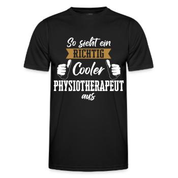 Physiotherapeut Physio Praxis Physiotherapie - Männer Funktions-T-Shirt - Schwarz - Vorne - AI Model Male 178 dark (178cm)