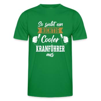 Kranführer Kran Baustelle Kranfahrer Spruch - Männer Funktions-T-Shirt - Kelly Green - Vorne - AI Model Male 178 dark (178cm)