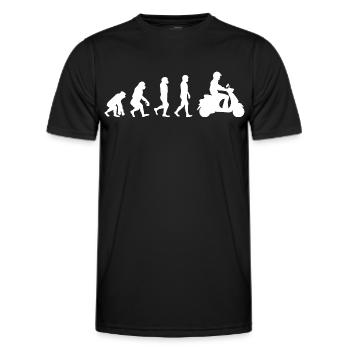 Roller Fahrer Scootering Motorrad Moped Evolution - Männer Funktions-T-Shirt - Schwarz - Vorne - AI Model Male 178 dark (178cm)