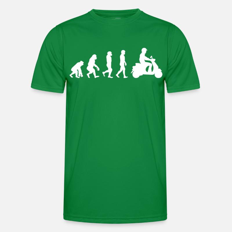 Roller Fahrer Scootering Motorrad Moped Evolution Männer Funktions-T-Shirt