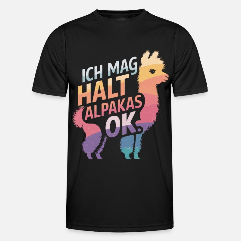 Alpaca llama alpacas animal - Men's Functional T-Shirt - black