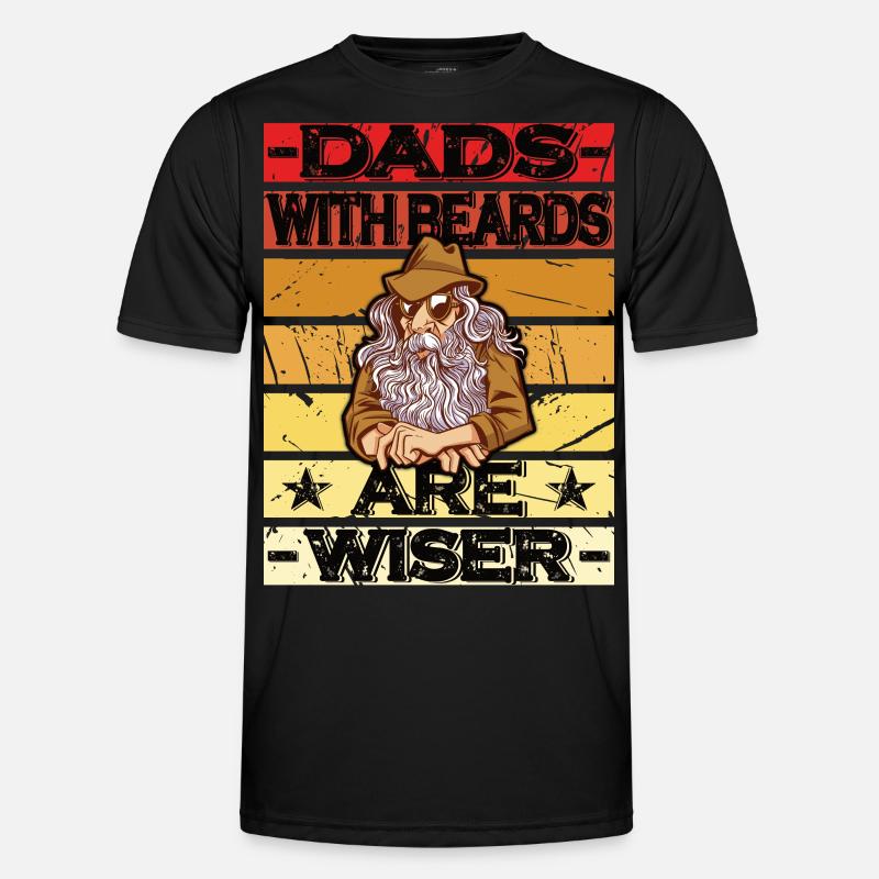 Beard | 3 days beard | Hip | Upper lip beard | Bearded Men's Functional T-Shirt