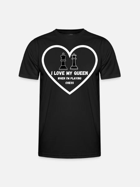 Chess Gift Relationship Queens Gambit - Men's Functional T-Shirt - black