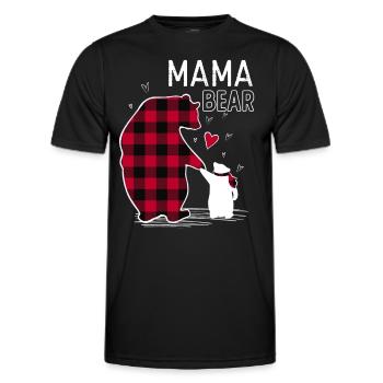 Maman Ours - T-shirt sport Homme - noir - Devant - AI Model Male 178 dark (178cm)