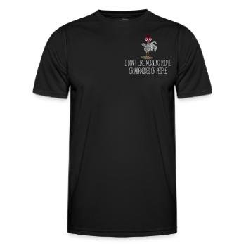 I Don't Like Morning People Or Mornings Or People - Männer Funktions-T-Shirt - Schwarz - Vorne - AI Model Male 178 dark (178cm)