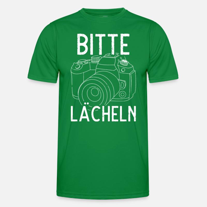 Bitte Lächeln Männer Funktions-T-Shirt