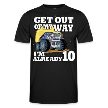 Get out of my way I'm already 10 truck 10. - Men's Functional T-Shirt - black - Front - AI Model Male 178 dark (178cm)
