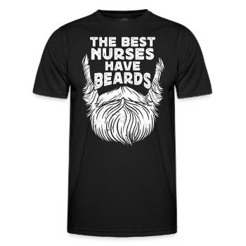 Les meilleures infirmières ont la barbe - T-shirt sport Homme - noir - Devant - AI Model Male 178 dark (178cm)