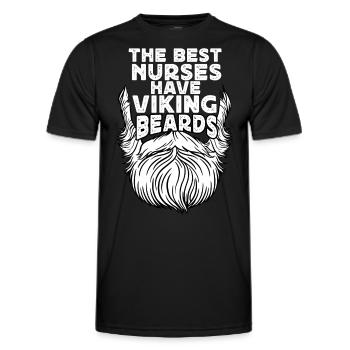 Les meilleures infirmières ont des barbes vikings - T-shirt sport Homme - noir - Devant - AI Model Male 178 dark (178cm)