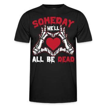 Ich Warte Einfach, Bis Es Ruhig Ist Halloween - Männer Funktions-T-Shirt - Schwarz - Vorne - AI Model Male 178 dark (178cm)