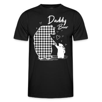 Papa Bear Plaid Buffle Gris - T-shirt sport Homme - noir - Devant - AI Model Male 178 dark (178cm)
