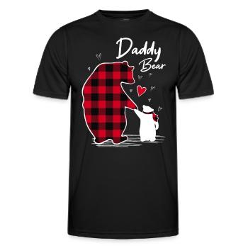 Daddy Bear - Männer Funktions-T-Shirt - Schwarz - Vorne - AI Model Male 178 dark (178cm)