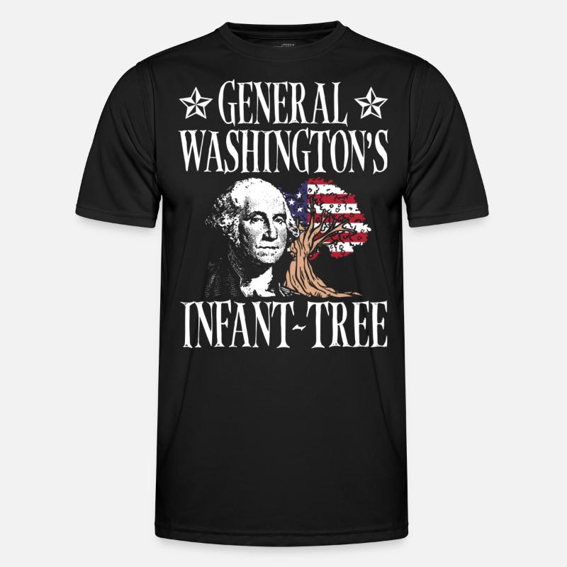General Washingtons Säuglingsbaum 4. Juli - Männer Funktions-T-Shirt - Schwarz