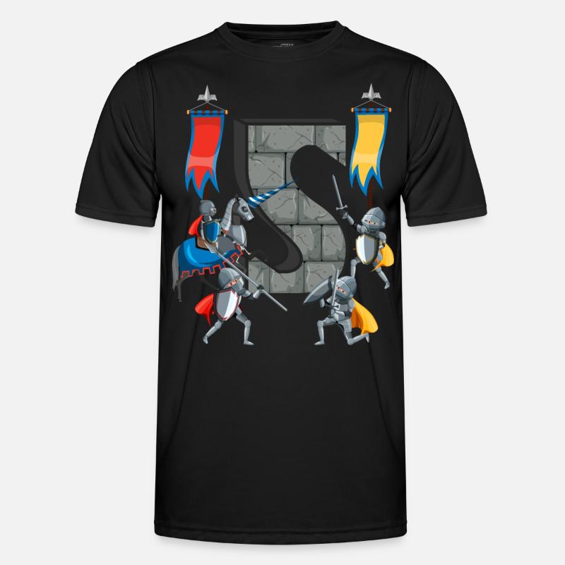 Mittelalterliche Ritter Mittelalter Geschichte - Männer Funktions-T-Shirt - Schwarz