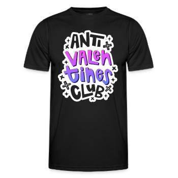 Valentinstag Outfit - Anti Valentines Club - Männer Funktions-T-Shirt - Schwarz - Vorne - AI Model Male 178 dark (178cm)