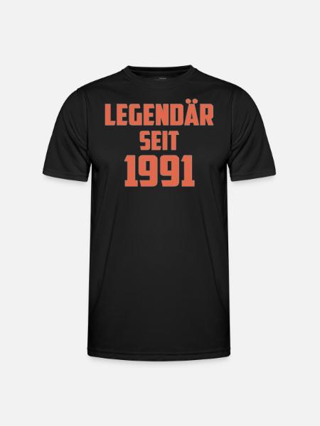 Legendär Seit 1991 - Männer Funktions-T-Shirt - Schwarz