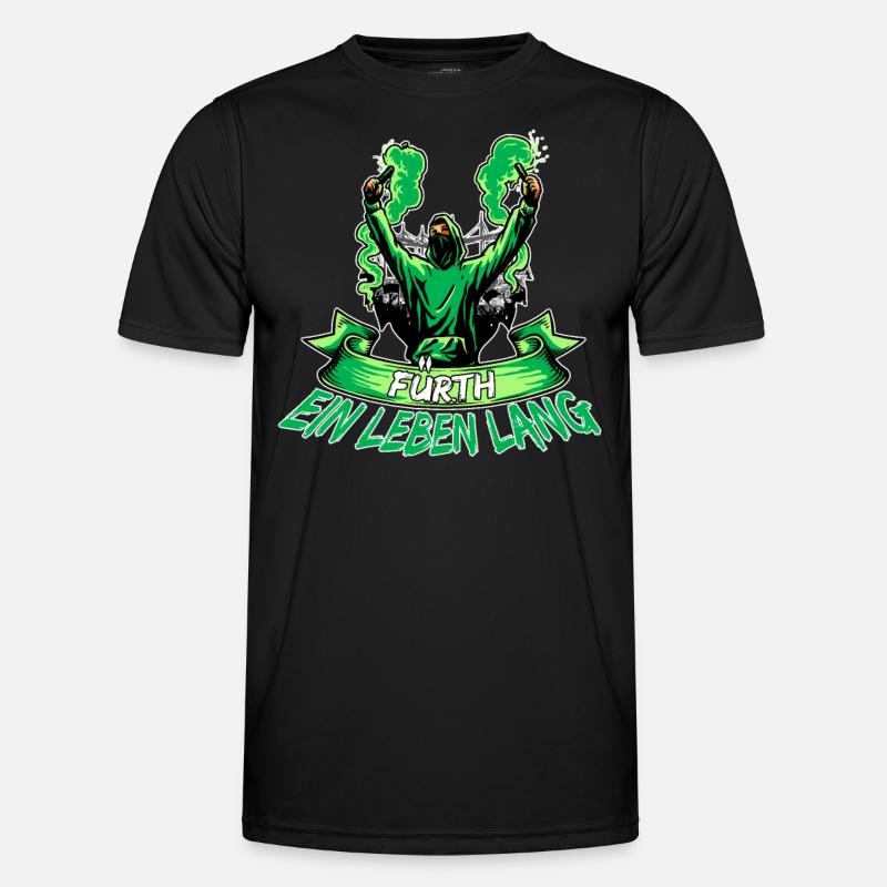 Fürth ein Leben lang - Männer Funktions-T-Shirt - Schwarz