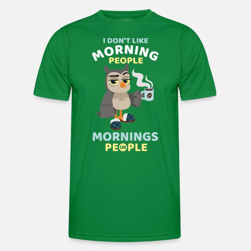 Coffee-addicted owl Men's Functional T-Shirt