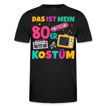 Das Ist Mein 80er Kostüm - Männer Funktions-T-Shirt - Schwarz - Vorne - AI Model Male 178 dark (178cm)