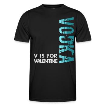 V is for Vodka - Men's Functional T-Shirt - black - Front - AI Model Male 178 dark (178cm)