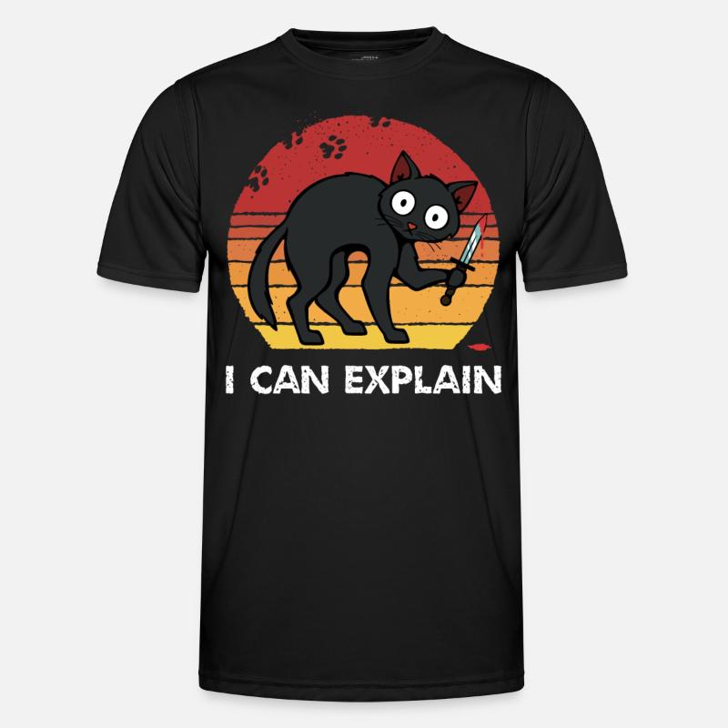 I Can Explain - Männer Funktions-T-Shirt - Schwarz