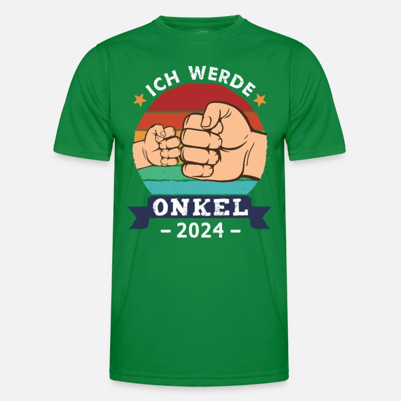 Ich werde Onkel 2024 Männer Funktions-T-Shirt