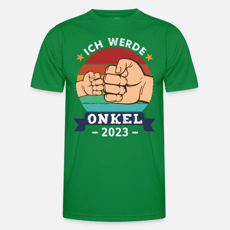 Ich werde Onkel 2023 Männer Funktions-T-Shirt
