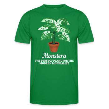 Monstera Modern Minimalist - Männer Funktions-T-Shirt - Kelly Green - Vorne - AI Model Male 178 dark (178cm)