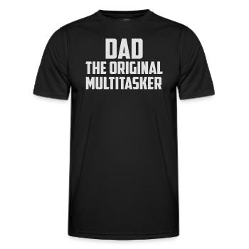 Dad The Original Multitasker - Männer Funktions-T-Shirt - Schwarz - Vorne - AI Model Male 178 dark (178cm)