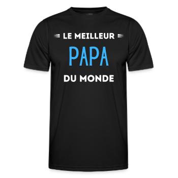 Le meilleur papa du monde - T-shirt sport Homme - noir - Devant - AI Model Male 178 dark (178cm)