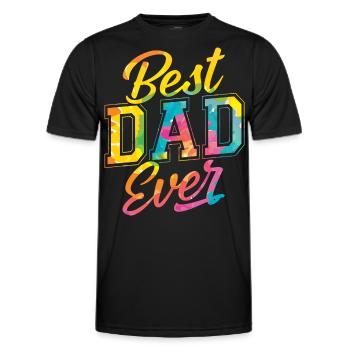 Best Dad Ever - Men's Functional T-Shirt - black - Front - AI Model Male 178 dark (178cm)