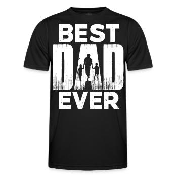 Meilleur papa de tous les temps - T-shirt sport Homme - noir - Devant - AI Model Male 178 dark (178cm)