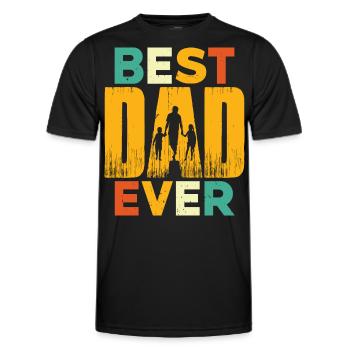 Best Dad Ever - Men's Functional T-Shirt - black - Front - AI Model Male 178 dark (178cm)