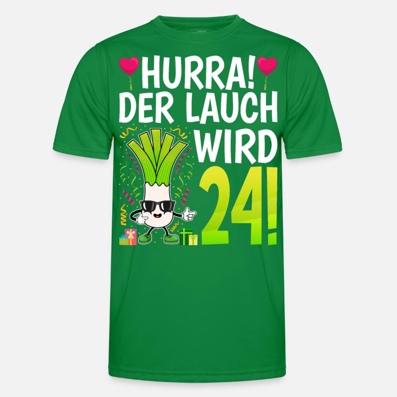 Hurra der Lauch wird 24 Männer Funktions-T-Shirt