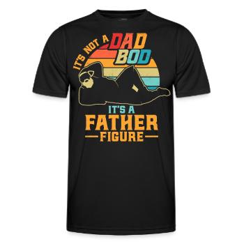 Ce n’est pas un papa Bod c’est une figure paternelle - T-shirt sport Homme - noir - Devant - AI Model Male 178 dark (178cm)