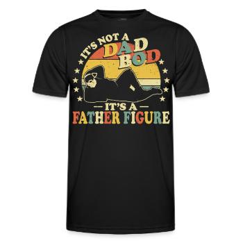 Ce n’est pas un papa Bod c’est une figure paternelle - T-shirt sport Homme - noir - Devant - AI Model Male 178 dark (178cm)