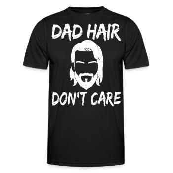 Les cheveux de papa s’en fichent - T-shirt sport Homme - noir - Devant - AI Model Male 178 dark (178cm)