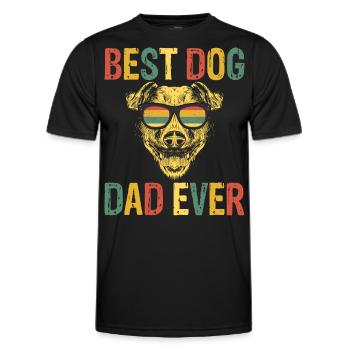 Meilleur père de chien de tous les temps - T-shirt sport Homme - noir - Devant - AI Model Male 178 dark (178cm)