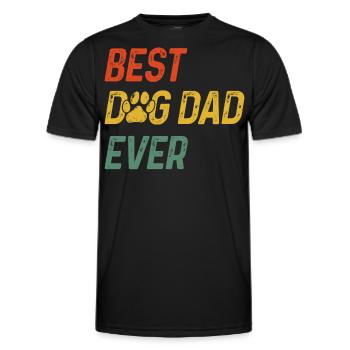 Meilleur père de chien de tous les temps - T-shirt sport Homme - noir - Devant - AI Model Male 178 dark (178cm)