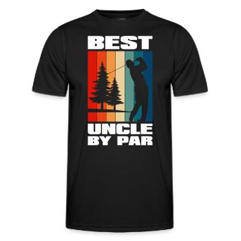 Uncle By Par - Men's Functional T-Shirt - black - Front - AI Model Male 178 dark (178cm)
