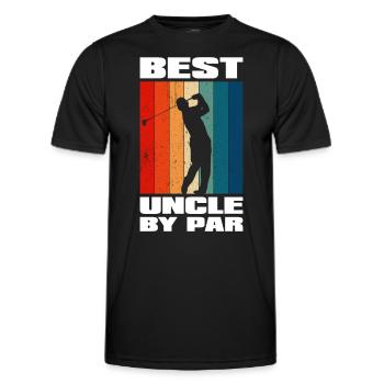 Uncle By Par - Men's Functional T-Shirt - black - Front - AI Model Male 178 dark (178cm)