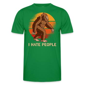 I Hate People Bigfoot - Men's Functional T-Shirt - kelly green - Front - AI Model Male 178 dark (178cm)