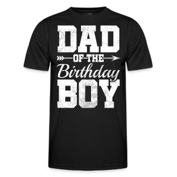 Papa du garçon d’anniversaire - T-shirt sport Homme - noir - Devant - AI Model Male 178 dark (178cm)