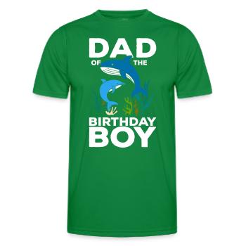 Dad Of The Birthday Boy - Men's Functional T-Shirt - kelly green - Front - AI Model Male 178 dark (178cm)